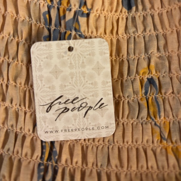 Free People Super Thrills Convertible Maxi Skirt in Blue Sky Combo Size XS. NWT - Picture 11 of 13